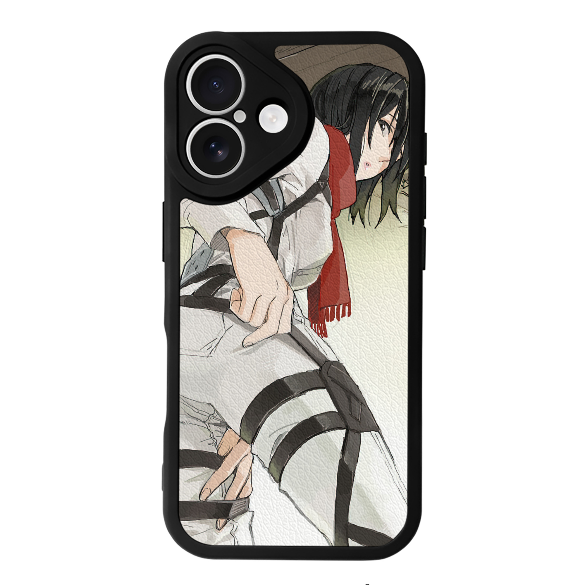 （画像用） 進撃の巨人 Attack on Titan 【iPhone 16シリーズ対応】シリコンスマホケース（レザー調） 材質：シリコン